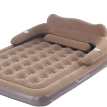 Matelas de camping avec pompe à grande vitesse Coussin de sol gonflable de luxe à pli unique adapté aux voyages de camping en famille